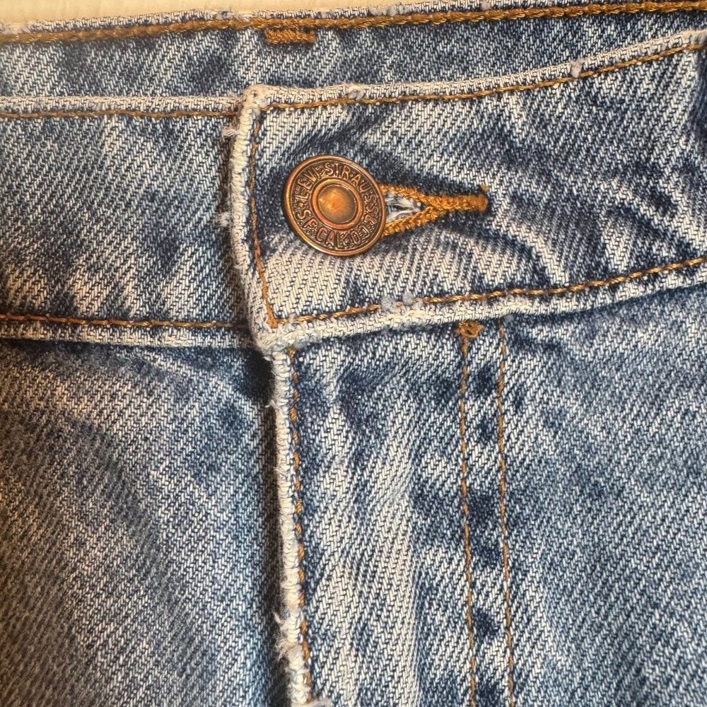 Vintage Levis 505 Orange Tab Jeans Mens 36x34 Blue Regular Fit Straight Leg 1997 - Picture 2 of 9